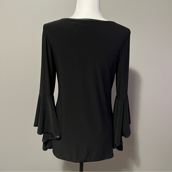 Joseph Ribkoff Top Style 184486 Poet Sleeves Black - Picture 10 of 11